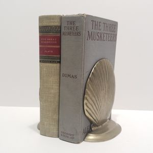 Solid Brass Seashells Bookends 5" x 5"